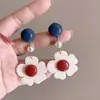 Pendientes Retro Estilo Hong Kong para Mujer 2026 Nuevo Estilo Popular Pendientes de Botón de Gama Alta Únicos Clips para Orejas Diseño Francés Accesorios de Pendientes Exagerados