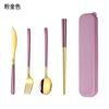 Vajilla de Acero Inoxidable Transfronteriza Juego de Regalo de Cuatro Piezas Cubiertos Occidentales para Bistec Cuchillo, Tenedor y Cuchara 304 estilo Coreano Palillos