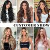 Fabricante en Stock Venta al por Mayor Transfronterizo Europeo y Americano Peluca Pequeña de Encaje con Raya al Medio Cabello Largo Ondulado Grande Rizado Tocado Completo