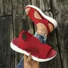 Sandalias Transfronterizas de Moda para Mujer Estilo Otoño e Invierno 2025 Malla Suela Gruesa Slip-on Boca de Pez Tejido Fly Tejido Casual Deportivo Tallas Grandes Zapatos para Mujer