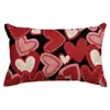 Fundas de Almohada Personalizadas para el Día de San Valentín Transfronterizas, Decoración de Atmósfera Festiva, Fundas de Cojín para Sofá del Hogar, Fundas de Cojín en Forma de Corazón para Dormitorio