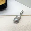 2025 Nuevo Colgante de Perla Natural Real Hebilla Colgante de Collar de Calabaza Soporte Chapado en Oro Desmontable y Abrevible