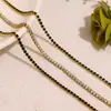 Estilo de Comutador da Moda com Design Único de Micro Garras, Joias Coloridas com Diamantes Inteiros, Estilo Minimalista de Luxo Leve, Colar Versátil Banhado a Ouro para Mulheres