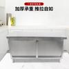 Banco de Trabajo con Puerta Corredera de Acero Inoxidable Mesa de Paso Simple y Doble Gabinete Tipo Mesa de Operaciones con Puerta Corredera para Cocina Gabinete de Almacenamiento de Acero Inoxidable