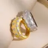 Anillo Italiano Cepillado de Diamantes Completos para Mujer, Popular en Live-Stream, Lujo Ligero y Sensación de Alta Gama, Anillo de Plata de Ley 925, Popular en Xiaohongshu