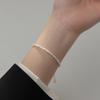 Pulsera ajustable de plata S925 chapada en oro con cuentas de concha dulce, para mujer, hecha a mano, DIY, pulsera de cristal al por mayor C0559