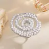 Anillo de Aro de Perla Espiral Retro Exagerado Elegante de Acero Inoxidable Transfronterizo Europeo y Americano para Mujer Anillo para Dedo Índice Caracol Espiral para Mujer