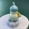 Artículo popular: Adorno de calabaza pequeña de cerámica giratoria de cristal, ideal para mesas de té, salas de estar o como decoración creativa para coche.; perfecto como regalo