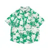 Camisas Hawaianas de Manga Corta New Retro Transfronterizas para Hombres y Mujeres, Casual Modernas Holgadas para Parejas, Camisas Florales de Playa para Vacaciones