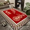 Felpudo de Entrada Año Nuevo Chino Felpudo Festivo Rojo Pasillo de Entrada Alfombra Antideslizante Resistente a la Suciedad Resistente al Desgaste Lavable