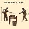 Escultura de Fibra de Vidro Espetinhos de Cordeiro Grelhado de Xinjiang Personagem Tridimensional Esboço de Churrasco Praça Externa