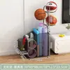 Rack de Armazenamento de Basquete, Rack de Armazenamento de Chão, Rack de Armazenamento de Brinquedos para Sala de Estar, Equipamentos Esportivos de Bola, Cesta de Armazenamento para Tapete de Yoga