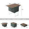 Caja de Almacenamiento para Camping al Aire Libre Caja de Almacenamiento Plegable Portátil para Camping Caja de Almacenamiento para Coche Mesa de Picnic de Doble Propósito con Ruedas