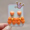 Aretes para Niñas, Clip para Oreja, Aretes Indoloros para Niñas Perforadas, Joyería de la Princesa Elsa, Lindos Aretes de Juguete para Niñas Pequeñas