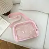 Nova bolsa tote de grande capacidade estilo japonês, bolsa de ombro temática de anime, bolsa transparente estilo retrô de motocicleta para mulheres