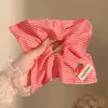 Scrunchie Quadrado Retro Preguiçoso Estilo Francês para Mulheres, Versátil Menina Fresca Acessório de Cabelo para Rabo de Cavalo Alto Scrunchie