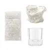 Taza Octagonal de Vidrio para Nail Art 1 Pieza Taza Lavable para Limpieza de Pinceles y Mezcla de Colores, Herramienta Reutilizable de Maquillaje, Taza para Mezclar Colores de Nail Art y Tatuajes