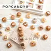 Cuentas Lindas con Forma de Bollo, Accesorios Pequeños de Oso, Cuentas Sueltas para Pulseras Hechas a Mano DIY, Dijes de Bolsa Impresos, Colgantes Decorativos, Cuentas para Joyería