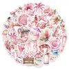 Pegatinas de Graffiti de Verano Rosas Transfronterizas, 50 Piezas, Pegatinas Decorativas Impermeables para Equipaje, Pegatinas Creativas de Verano al por Mayor