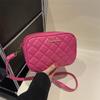 Bolsa Estilo Coreano Bolsa Feminina 2024 Primavera Nova Chegada Bolsa Pequena Alça de Ombro Larga Bolsa Transversal Simples Cor Sólida Bordado Rômbico Bolsa Na Moda