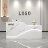 Balcão de Bar, Balcão de Caixa Registradora, Acabamento Fosco, Balcão Pequeno para Salão de Beleza, Mesa de Bar Comercial Simples e Moderna, Balcão de Recepção de Empresa