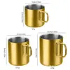 Copo de Água Dobrável de Aço Inoxidável Transfronteiriço, um Artefato Essencial para Viagem, um Copo com Alça Dobrável, um Copo de Café de Aparência Sofisticada