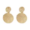Brincos Pendentes Redondos Vazados Agulha de Prata, Toque de Luxo Leve e de Alta Qualidade, Temperamento Requintado e Elegante, Brincos da Moda Estilo Europeu e Americano