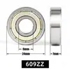 Fabricante en stock 9*24*7 rodamiento de bolas miniatura de ranura profunda para motor 609ZZ/2RS alta velocidad bajo ruido rodamiento 609