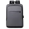 Nueva Mochila USB de Comercio Exterior, Color Sólido, Versátil, Bolsa para Laptop de Gran Capacidad, Bolsa de Negocios Portátil para Viajes de Negocios y Viajes