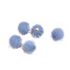 Novo Pingente de Bola de Pelo de Visão Sintético 15mm Pelo Longo Contas de Bola de Pelo Brincos Pingente de Colar Acessórios para Brincos Acessórios Feitos à Mão