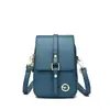 Bolsa de Cuero Suave para Teléfono Móvil para Mujer 2025 Nueva de Moda Mini Bolso de Hombro Bolso Cruzado Bolso Pequeño de Primavera y Verano Bolso Cuadrado Pequeño Vertical para Mujer