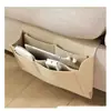 Bolsa de armazenamento suspensa para cabeceira em tecido não tecido simples, bolsa de armazenamento portátil para dormitórios, um item prático para sofás e cabeceiras