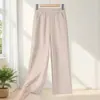 Calça de inverno reta de perna larga estilo mãe, nova coleção outono 2026, cintura alta, modelagem solta, calça longa fluida, calça casual versátil