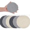 Mantel individual trenzado de cuerda de algodón para cocina, posavasos para bebidas de café, absorbente, aislado térmico, base para olla, base para bol, entrega rápida, multicolor opcional
