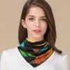 Bufanda de Lana Huaye para Mujer, Otoño e Invierno, Estampada, Botón Oculto, Cuello Falso, Protector de Cuello Cálido, Bufanda Triangular, Bufanda Pequeña Moderna y Versátil