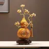 Nuevo adorno de calabaza estilo chino para sala de estar, mueble de TV y decoración de entrada, un regalo de inauguración para un jefe o una casa nueva