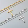Nuevo Collar de Acero Inoxidable con Cruz y Cadenas Superpuestas para Hombre de Hao Yi, Joyería Minimalista para Personas Modernas