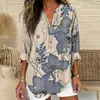 Camiseta de manga corta para mujer con estampado floral de verano transfronterizo, impresión digital 3D, corte holgado casual, cuello en V, venta al por mayor