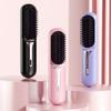 Peine para cabello liso inalámbrico transfronterizo nuevo con iones negativos que no daña el cabello, plancha para cabello portátil de carga lenta de doble propósito al por mayor