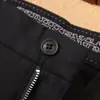21 pantalones casuales de negocios rectos ajustados para hombre, gruesos, suaves, de fibra de poliéster microelástica, sin planchado, para otoño e invierno