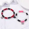 Joias de Halloween Best-Seller Transfronteiriça Aranha Amor Atração Magnética Pulseira Elástica de Contas Ajustável Joia de Casal
