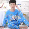 Pijamas de niña, primavera y otoño, jersey de cuello redondo con dibujos animados, ropa de casa de manga larga, traje para niños y niñas, ropa de casa