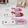 Gatito Lindo Set Portátil de Cubiertos para Niños Acero Inoxidable 410 Tenedor Cuchara Palillos Dibujos Animados Sanrio Lindo Estudiante
