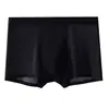 Ropa Interior Masculina de Seda de Hielo Ultradelgada de Verano Fina como Alas de Cigarra Transpirable Sin Costuras Alta Elasticidad Agradable al Tacto Sensación de Piel Desnuda Boxer Briefs