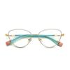 Gafas Metálicas Anti-luz Azul Transfronterizas Diseño de Contraste de Color Moda Marco de Gafas para Fotografía Callejera Bisagra de Patilla de Primavera Amazon 3020