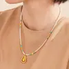 Collar de Perlas con Colgante de Calabaza, Accesorios para Mujer, Diseño de Nicho de Lujo Ligero, Cadena Larga de Joyería de Nuevo Estilo Chino de Gama Alta