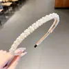 Faixa de Cabeça Vintage com Pérolas Estilo Francês para Mulheres, Acessório de Cabelo Versátil de Alta Qualidade, Elegante, Presilha de Cabelo Antiderrapante e que Não Cai