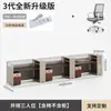 Escritorio y Sillas para Personal de Cuatro Personas, Mobiliario de Oficina Moderno Simple, Estación de Trabajo para Seis Personas, Mampara Divisoria Doble para Pantallas