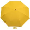 Sombrilla para el sol y la lluvia doble uso protección solar UV tres pliegues regalo plegable LOGO publicidad parasol bloqueo del viento negocio estudiante