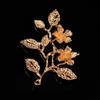 Nuevos accesorios de aleación antigua de Rama de Flor con anillo colgante para manualidades en ropa, tocado, accesorios, simetría izquierda y derecha